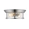 Z-Lite Sonna 2 Light Flush Mount, Chrome And Clear Seedy 727F13-CH - alternate 2